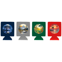 Load image into Gallery viewer, Landscape Outdoor Designs Magnetic Can Coolie 4 Pack (1 each Tropical, Jungle, Savannah, Mountain)
