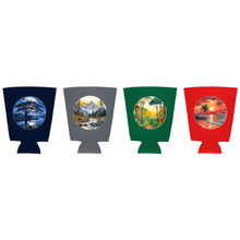 Load image into Gallery viewer, Landscape Outdoor Designs Pint Glass Coolie 4 Pack (1 each Tropical, Jungle, Savannah, Mountain)
