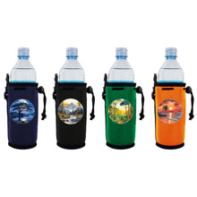Load image into Gallery viewer, Landscape Outdoor Designs Water Bottle Coolie 4 Pack (1 each Tropical, Jungle, Savannah, Mountain)
