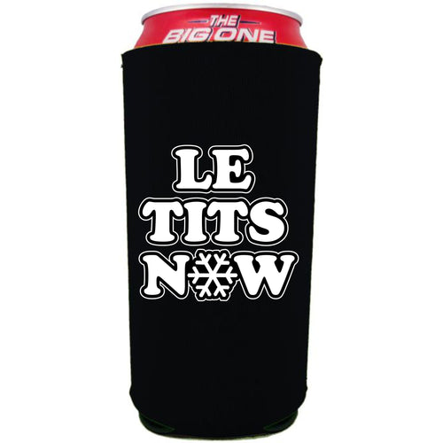 black 24 ounce can koozie with 