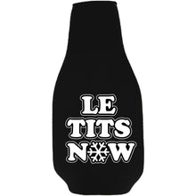 Load image into Gallery viewer, Le Tits Now (Let It Snow) Beer Bottle Coolie
