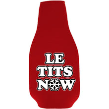 Load image into Gallery viewer, Le Tits Now (Let It Snow) Beer Bottle Coolie
