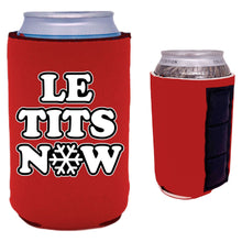 Load image into Gallery viewer, Le Tits Now (Let It Snow) Magnetic Can Coolie
