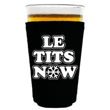 Load image into Gallery viewer, Le Tits Now (Let It Snow) Pint Glass Coolie
