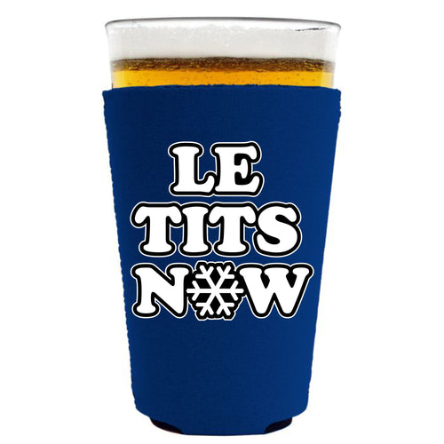 royal blue pint glass koozie with 