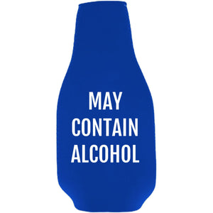 May Contain Alcohol Beer Bottle Coolie With Opener