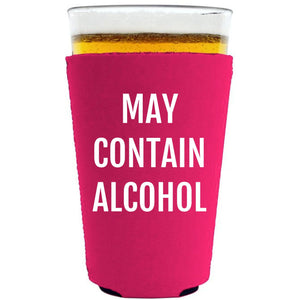 May Contain Alcohol Pint Glass Coolie