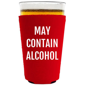 May Contain Alcohol Pint Glass Coolie