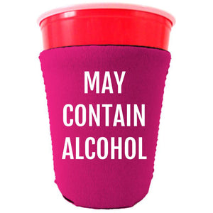 May Contain Alcohol Party Cup Coolie