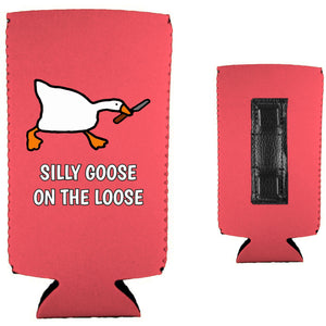 Silly Goose on the Loose Magnetic Slim Can Coolie