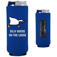 Load image into Gallery viewer, Silly Goose on the Loose Magnetic Slim Can Coolie
