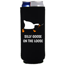 Load image into Gallery viewer, collapsible neoprene 12oz. slim Koozie with graphic printed on one side.
