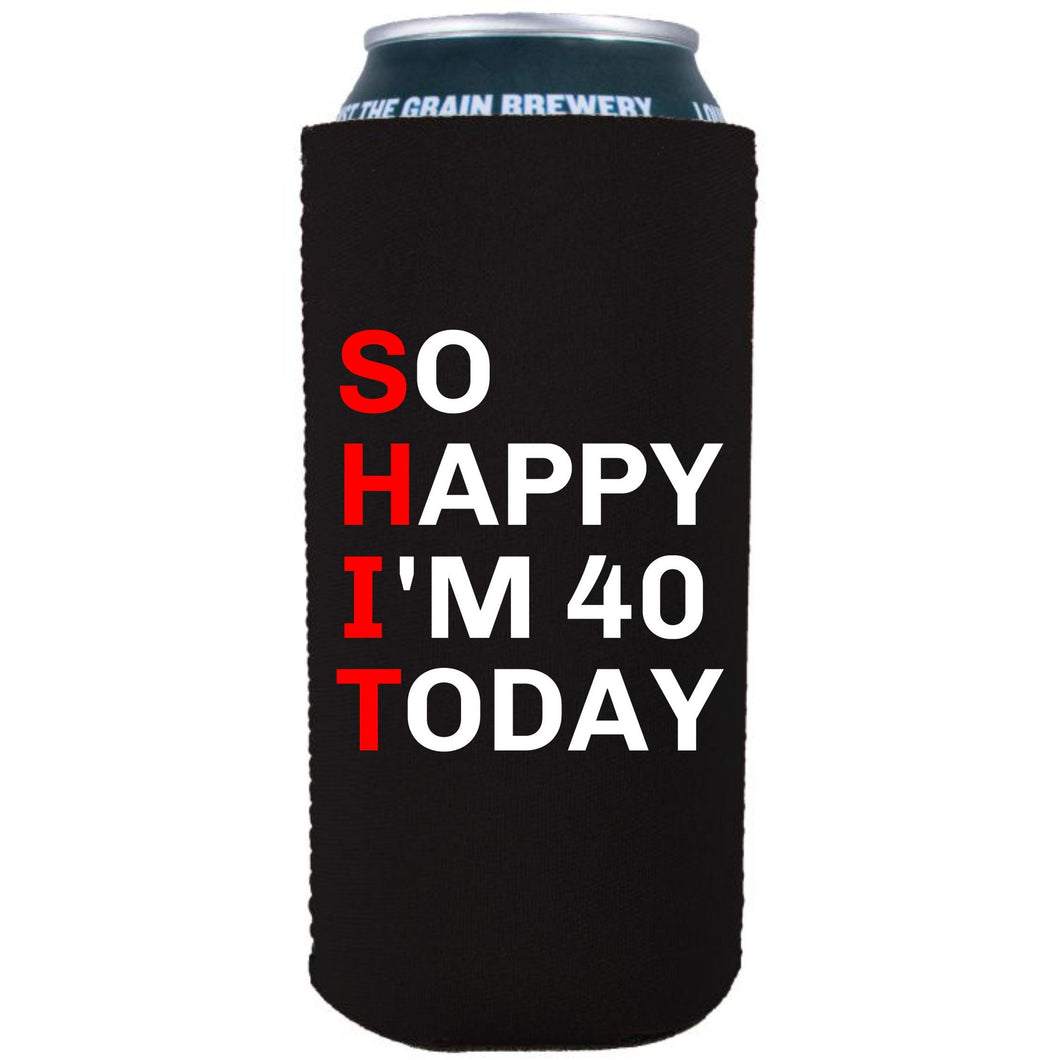 16oz tallboy, collapsible, neoprene can koozie with 