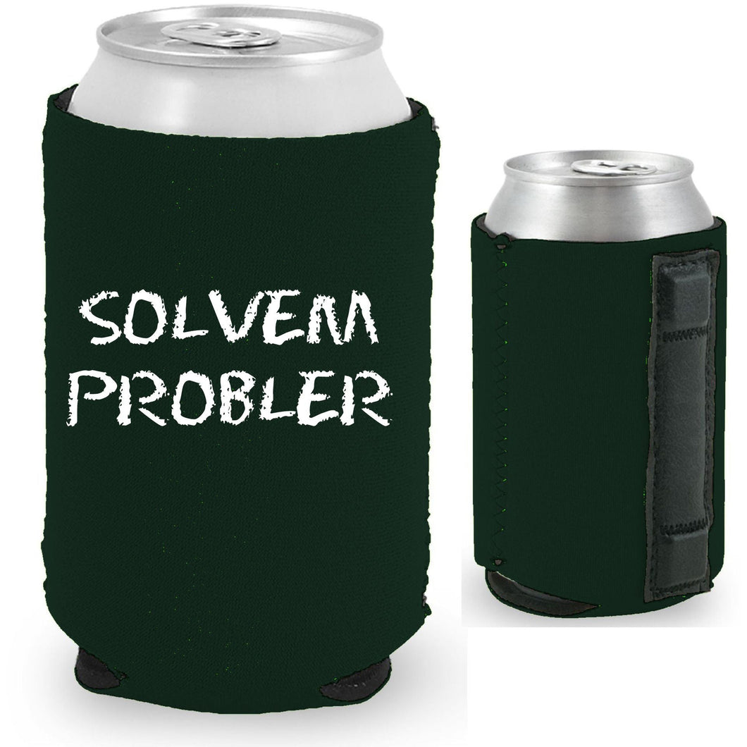 12oz. collapsible, neoprene can koozie with strong magnets sewn into one side and 
