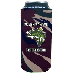 Women Want Me Fish Fear Me 16 oz. Can Coolie