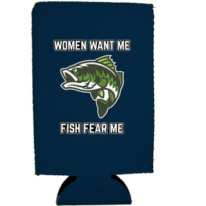 Women Want Me Fish Fear Me 16 oz. Can Coolie