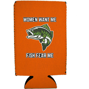 Women Want Me Fish Fear Me 16 oz. Can Coolie