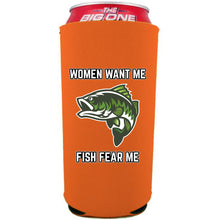 Load image into Gallery viewer, Women Want Me Fish Fear Me 24oz Can Coolie
