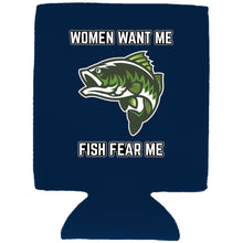 Load image into Gallery viewer, Women Want Me Fish Fear Me Magnetic Can Coolie
