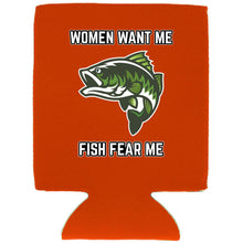 Load image into Gallery viewer, Women Want Me Fish Fear Me Magnetic Can Coolie
