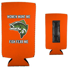 Load image into Gallery viewer, Women Want Me Fish Fear Me Magnetic Slim Can Coolie
