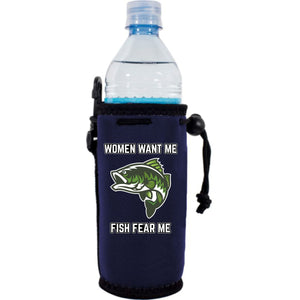 Women Want Me Fish Fear Me Water Bottle Coolie