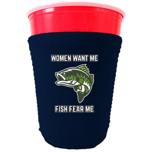 Women Want Me Fish Fear Me Party Cup Coolie