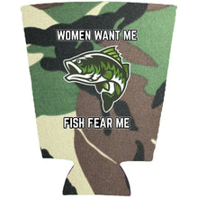 Load image into Gallery viewer, Women Want Me Fish Fear Me Pint Glass Coolie
