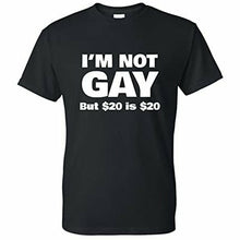Load image into Gallery viewer, t shirt with im not gay design 
