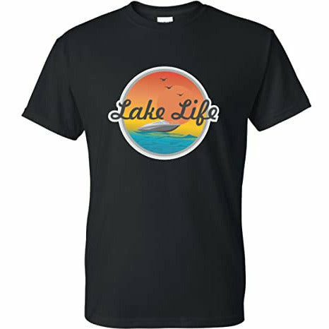 t shirt with lake life design 