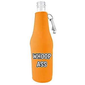 Whoop Ass Beer Bottle Coolie