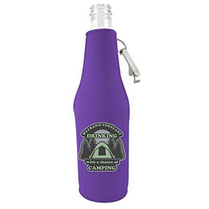 Weekend Forecast Drinking with a chance of Camping Beer Bottle Coolie