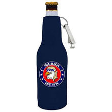 Load image into Gallery viewer, Murica 1776 Beer Bottle Coolie with Opener Attached
