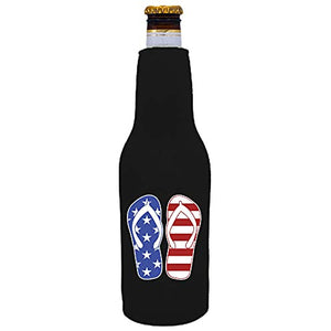 Stars and Stripes Flip Flop Beer Bottle Coolie