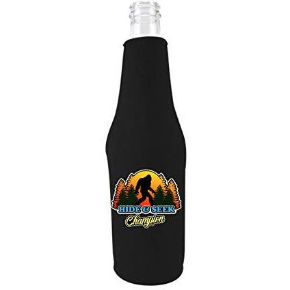 bottle koozie with hide and seek champion