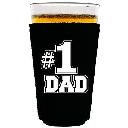 pint glass koozie with #1 dad design