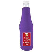 Load image into Gallery viewer, Keep Calm Drink On Beer Bottle Coolie
