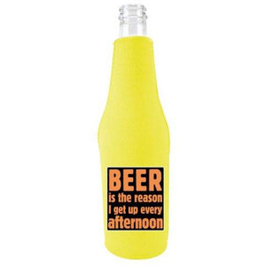 Beer is the Reason Bottle Coolie w/Opener