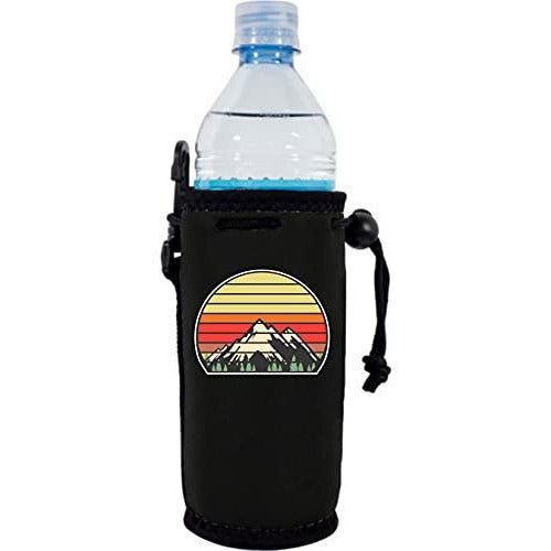 water bottle koozie with retro mountain design 