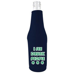 I See Drunk People Beer Bottle Coolie