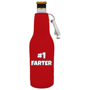#1 Farter Beer Bottle Coolie With Opener