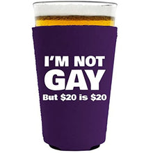 Load image into Gallery viewer, I&#39;m Not Gay Pint Glass Coolie
