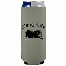 Load image into Gallery viewer, 12 oz slim can koozie with chug life design 
