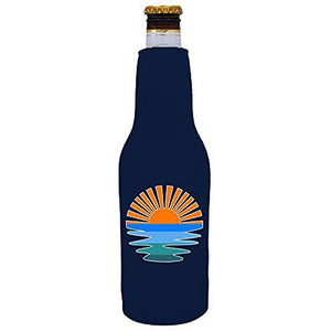 Retro Sunset Beer Bottle Coolie