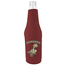 Load image into Gallery viewer, Drunkasaurus Beer Bottle Coolie With Opener

