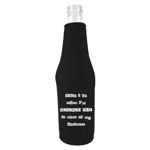 Blacked Out Beer Bottle Coolie