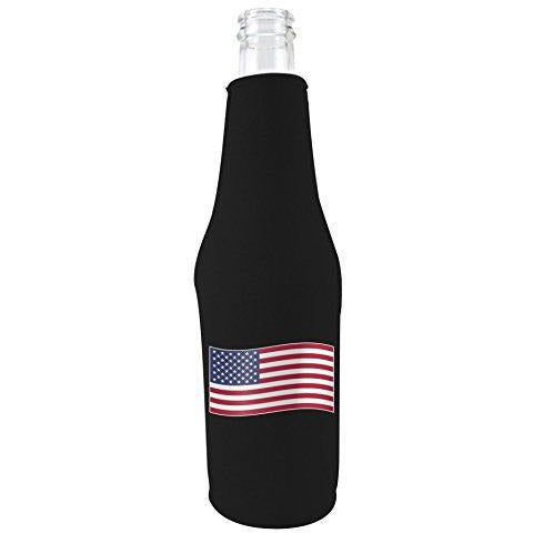 beer bottle koozie with world countries flag design