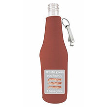 Load image into Gallery viewer, Life Gives You Bacon Beer Bottle Coolie With Opener

