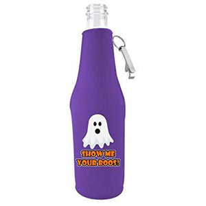 Show Me Your Boos! Halloween Bottle Coolie with Opener