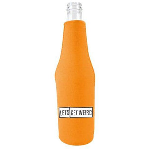 Lets Get Weird Beer Bottle Coolie With Opener